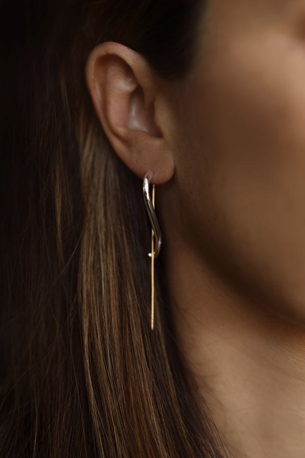 LARGE SAFETY PIN EARRING - MIRTA jewelry