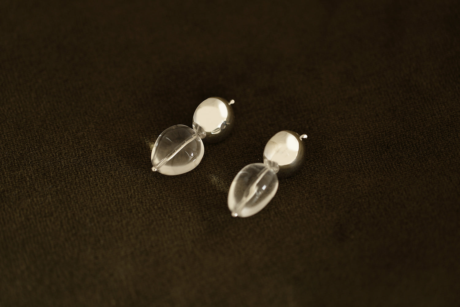 CLEAR QUARTZ DROP EARRING - MIRTA jewelry