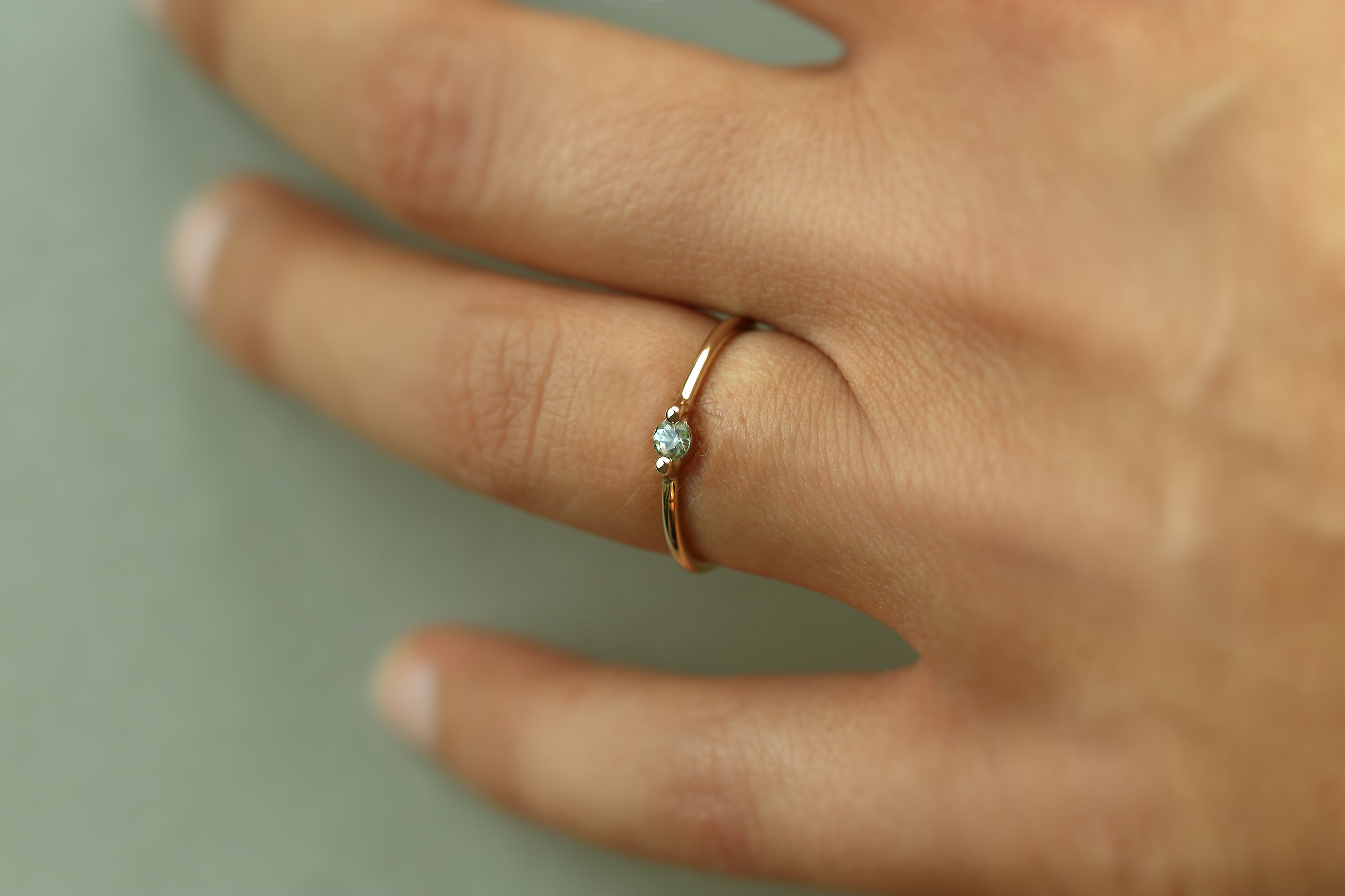 GREEN SAPPHIRE RING - MIRTA jewelry
