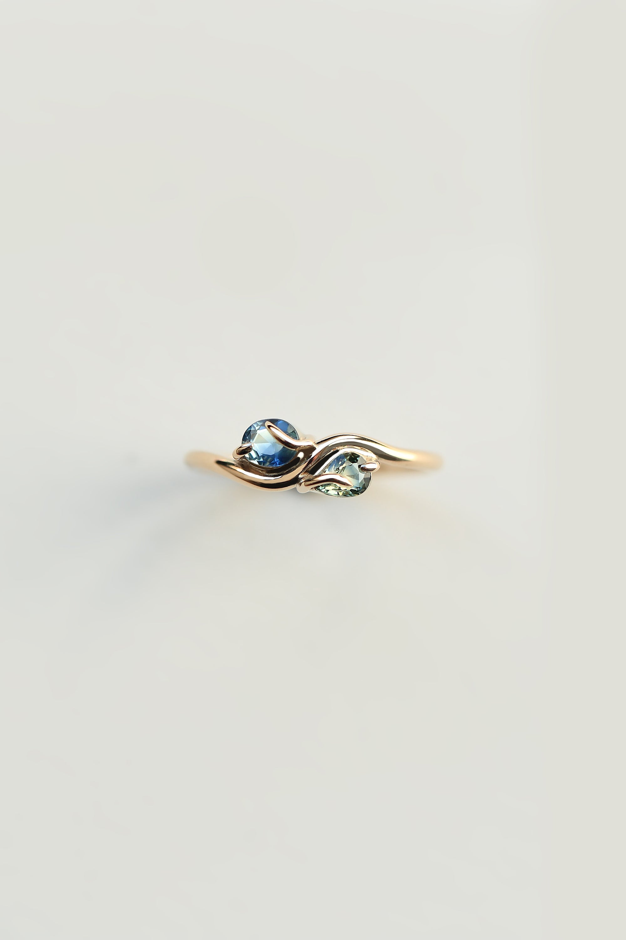 PAIRED OVAL AND PEAR CUT SAPPHIRE RING - MIRTA jewelry