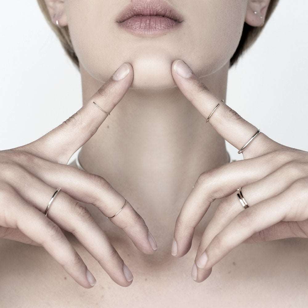 ESSENTIAL ROUND BAND GOLD RING - MIRTA jewelry