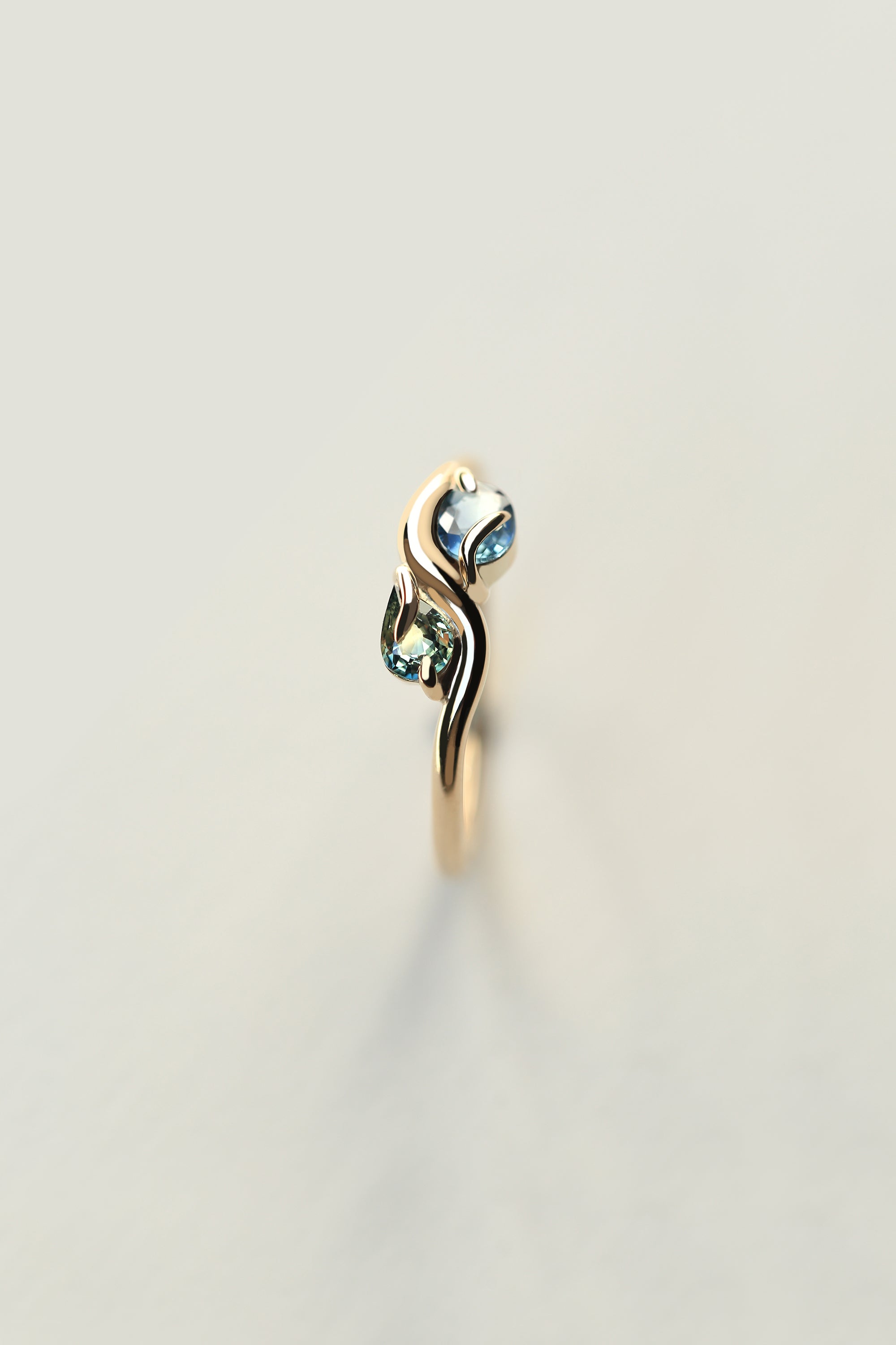 PAIRED OVAL AND PEAR CUT SAPPHIRE RING - MIRTA jewelry