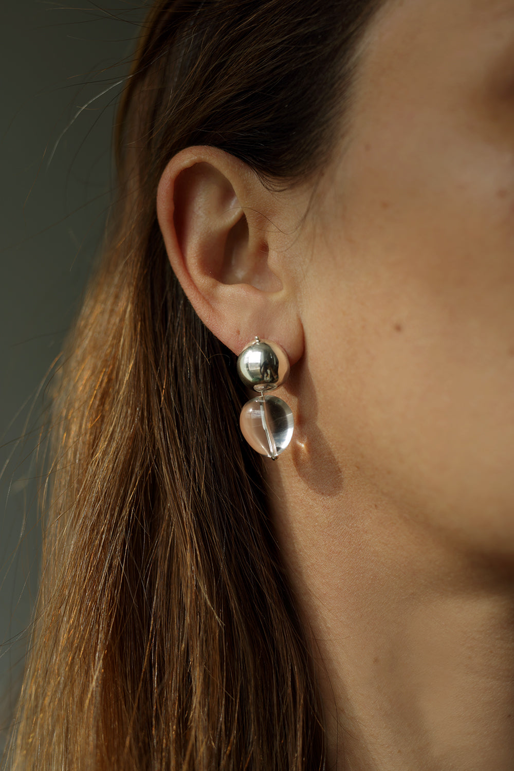 CLEAR QUARTZ DROP EARRING - MIRTA jewelry