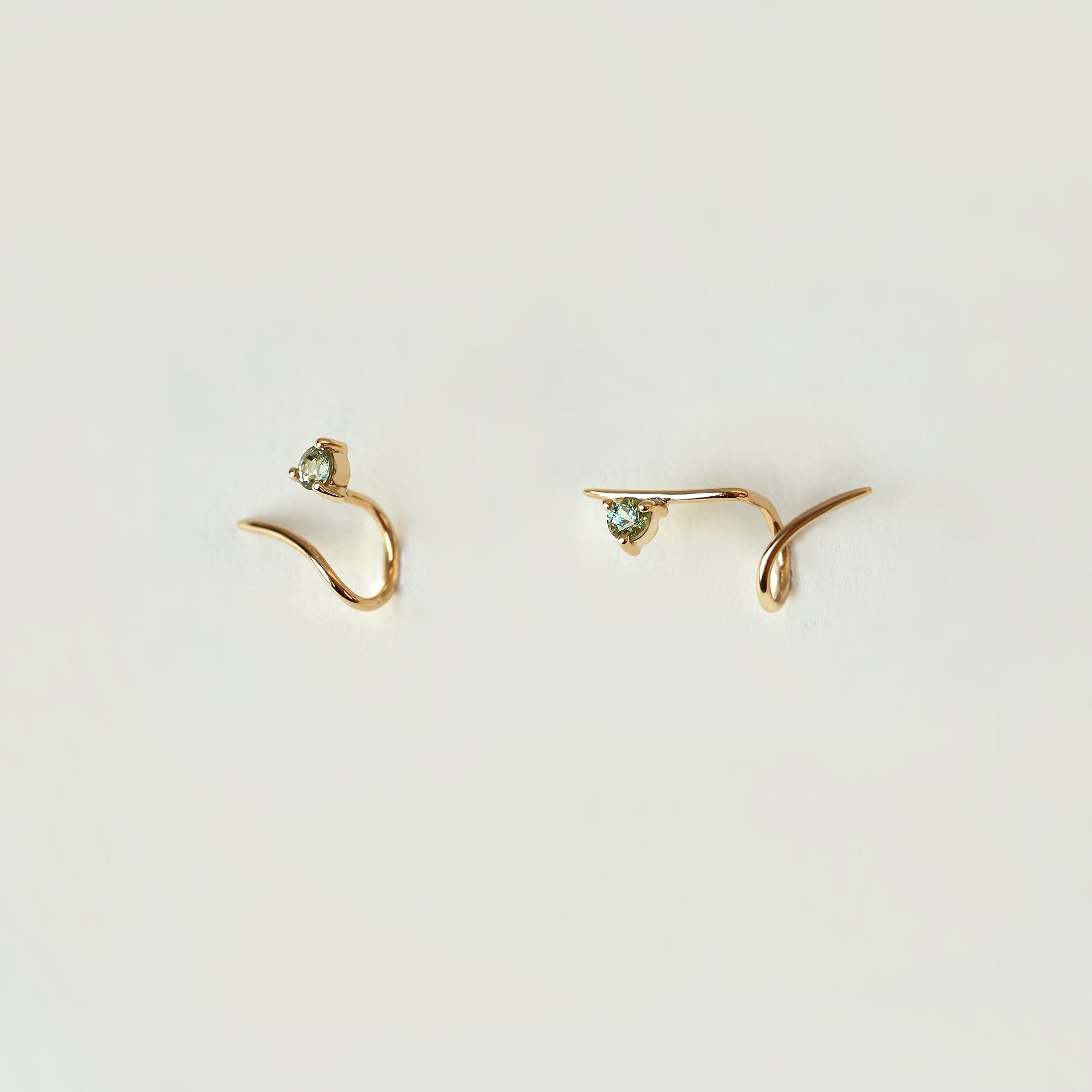 VINE LONG HUG SAPPHIRE EARRING - MIRTA jewelry