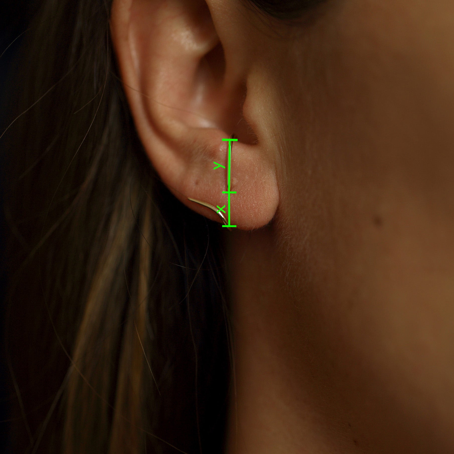 VINE VERTICAL EARRING - MIRTA jewelry