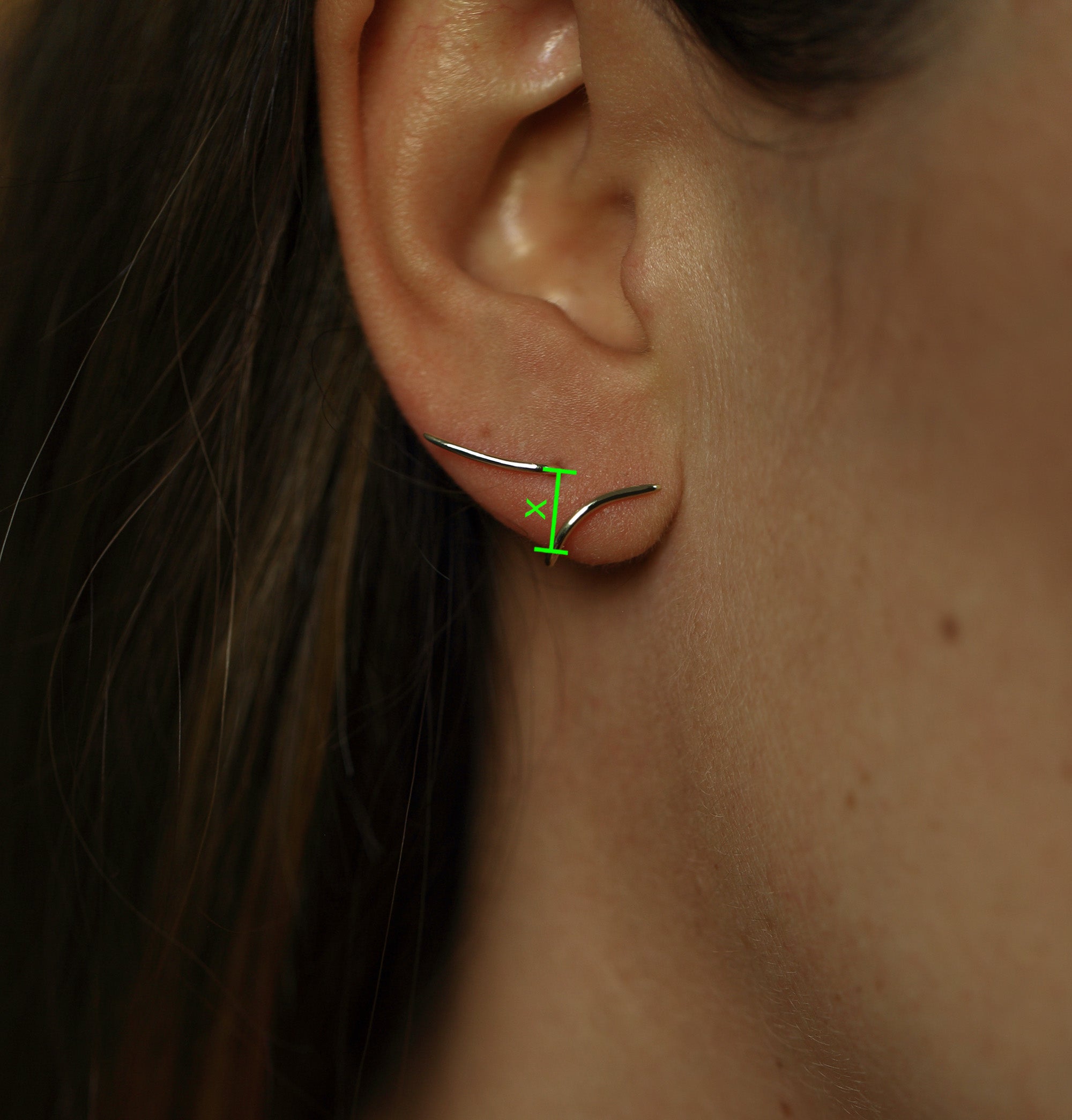 VINE LONG HUG EARRING - MIRTA jewelry
