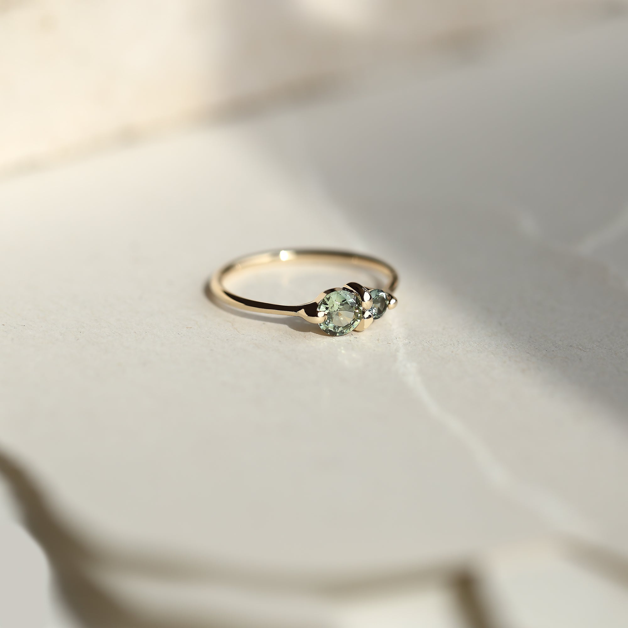 PAIRED SAPPHIRE AND TOURMALINE RING - MIRTA jewelry