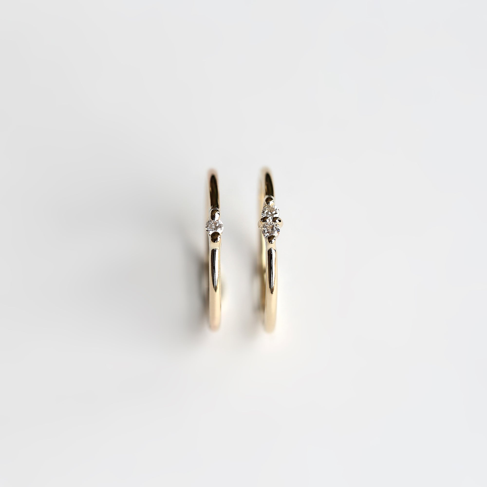 PAIRED WHITE DIAMOND RING - MIRTA jewelry