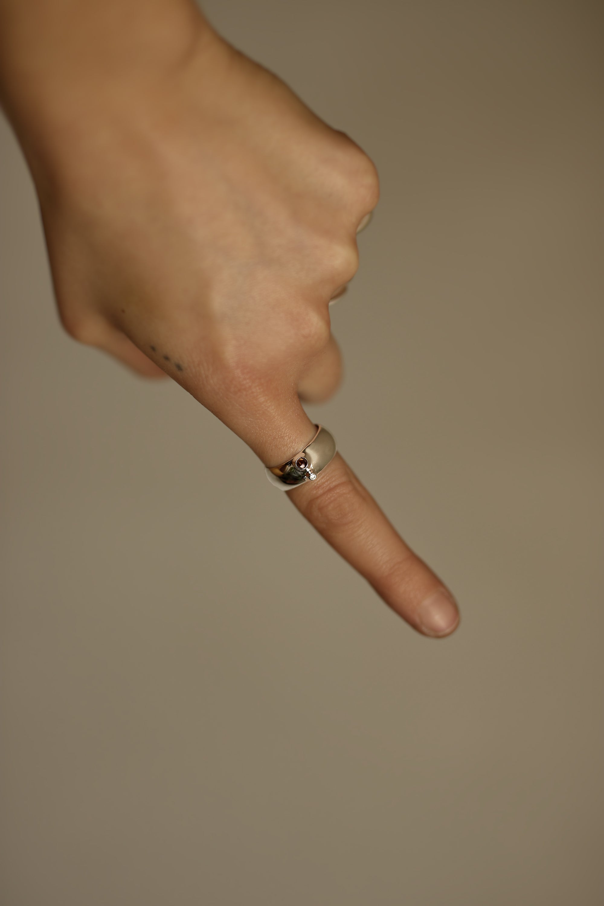 SMOKY QUARTZ AND DIAMOND RING - MIRTA jewelry