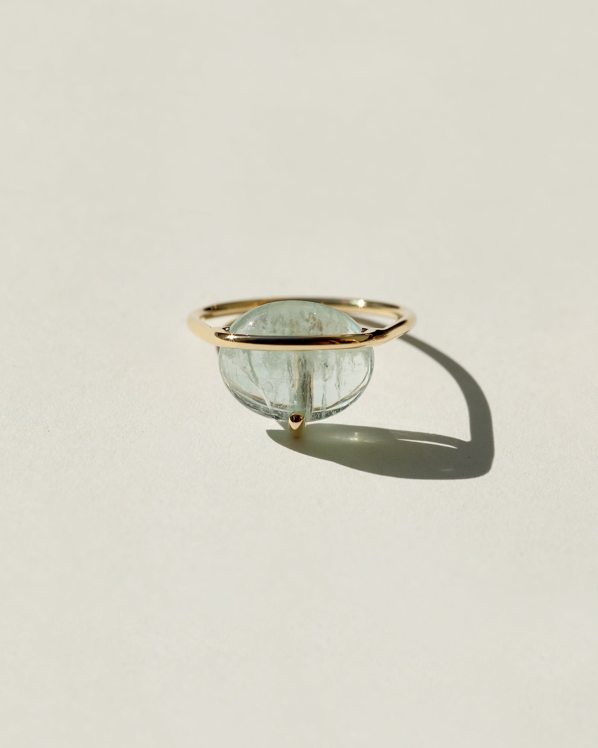 BANDED AQUAMARINE RING - MIRTA jewelry