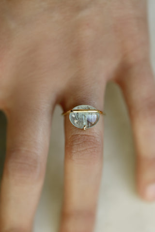 BANDED AQUAMARINE RING