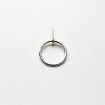 SILVER LARGE KINETIC HOOP EARRING