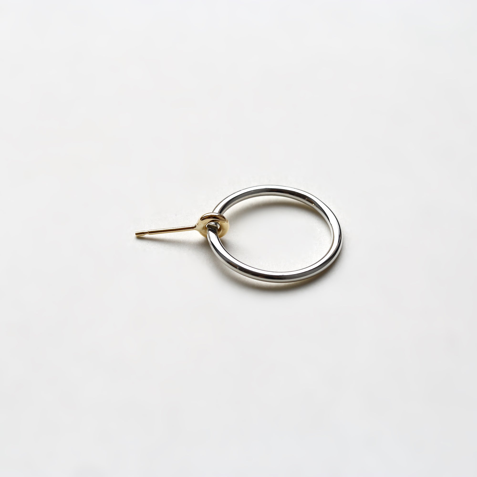 SILVER LARGE KINETIC HOOP EARRING - MIRTA jewelry