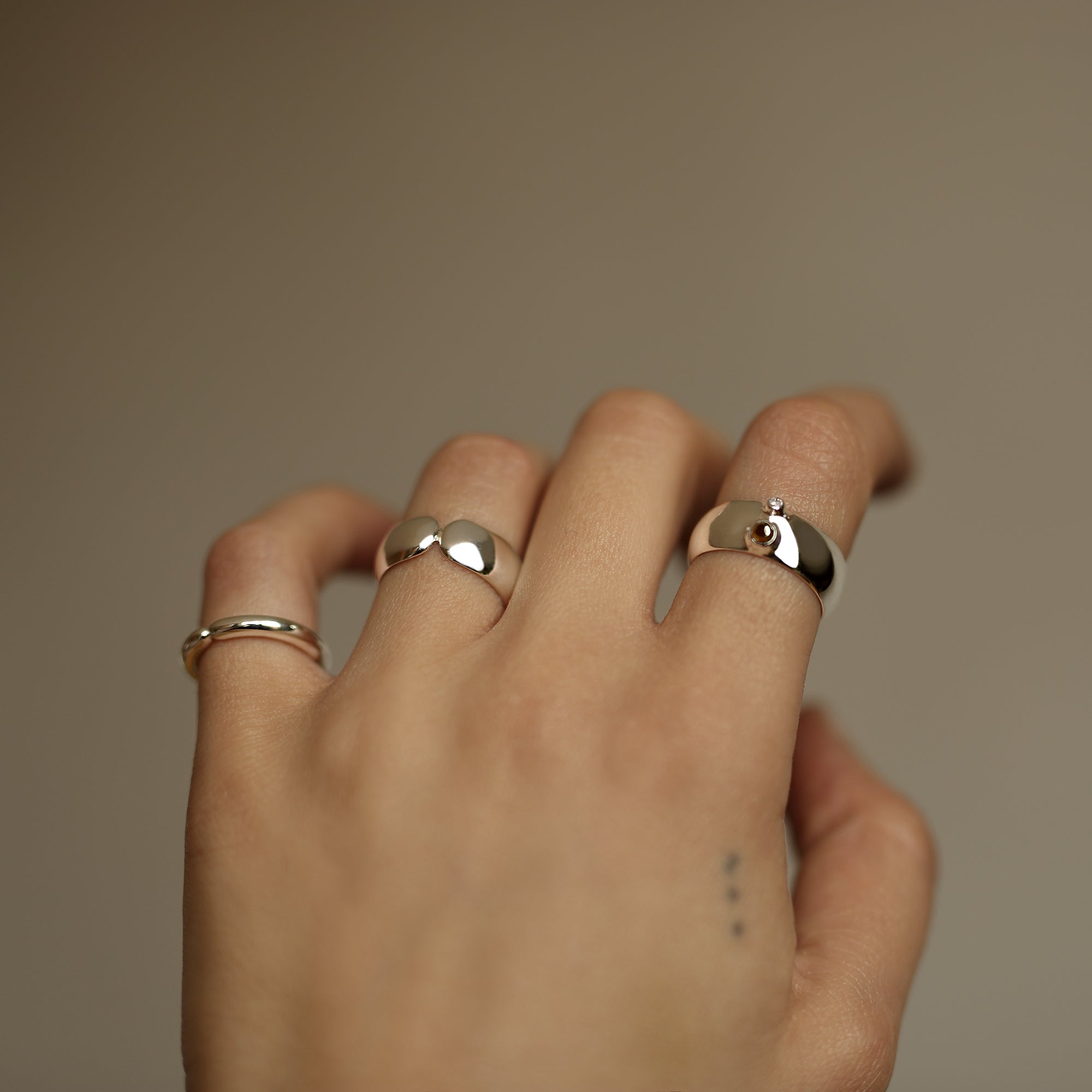 SMOKY QUARTZ AND DIAMOND RING - MIRTA jewelry