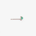 VERDANT EMERALD GOLD STUD EARRING