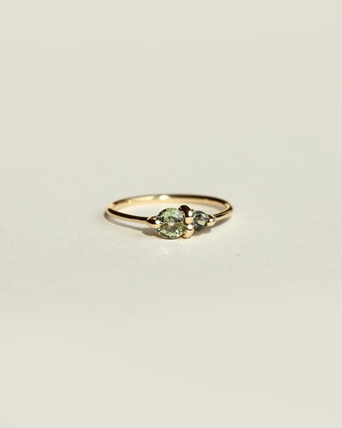 PAIRED SAPPHIRE AND TOURMALINE RING