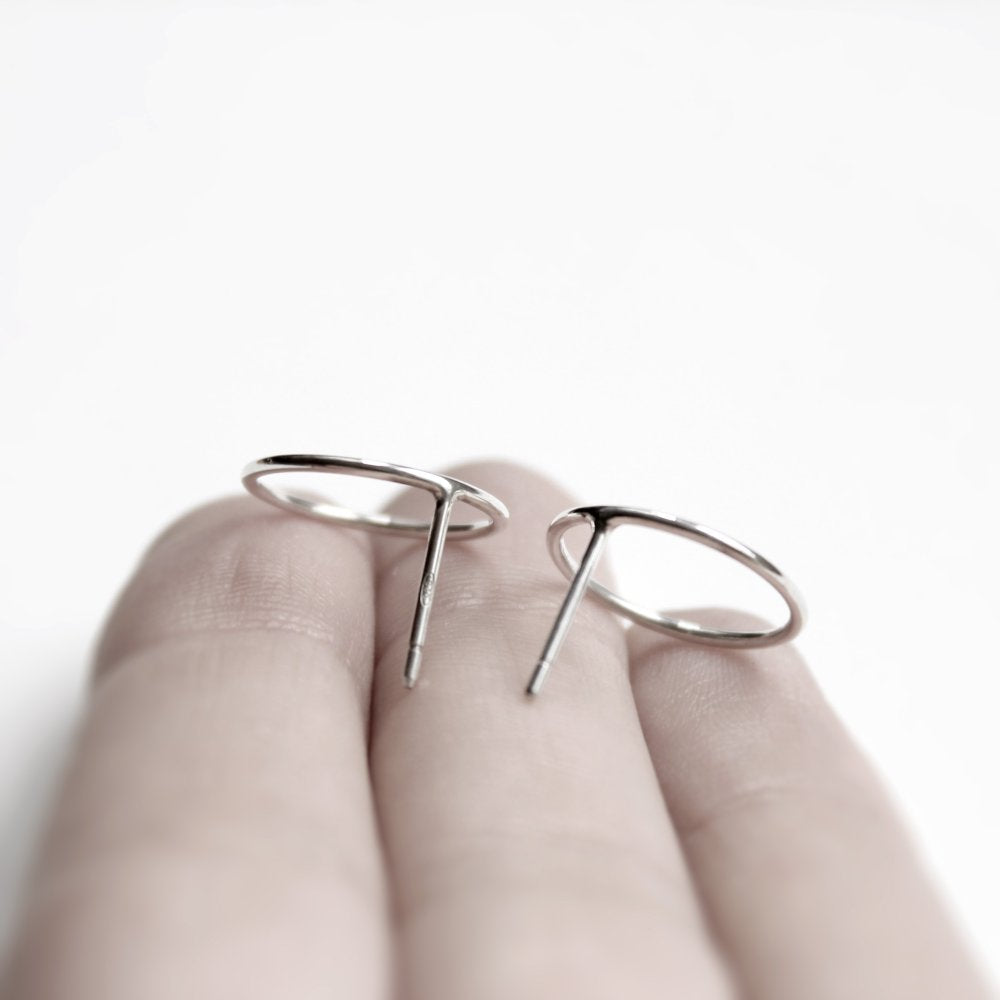 SILVER CIRCLES EARRINGS - MIRTA jewelry