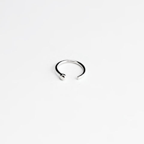 ESSENTIAL DOT SILVER HOOP EARRING