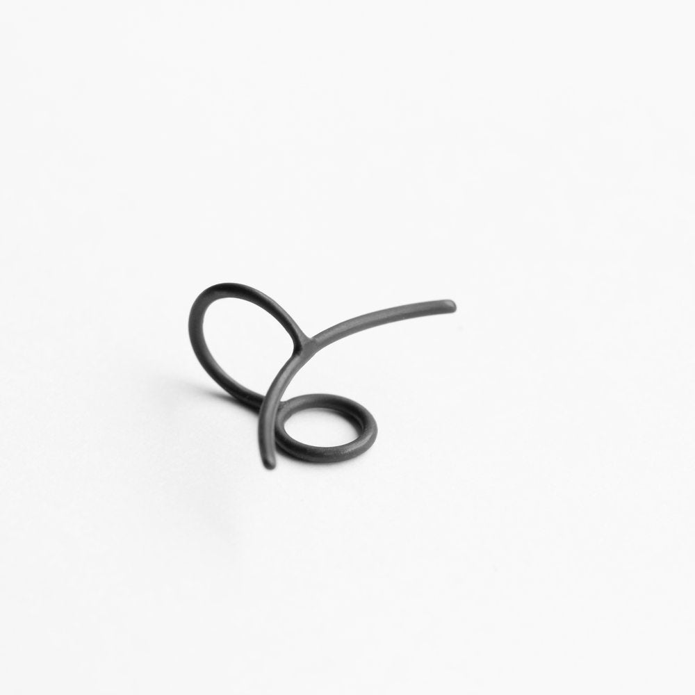 CIRCLE & LINE OXIDIZED EAR CUFF - MIRTA jewelry