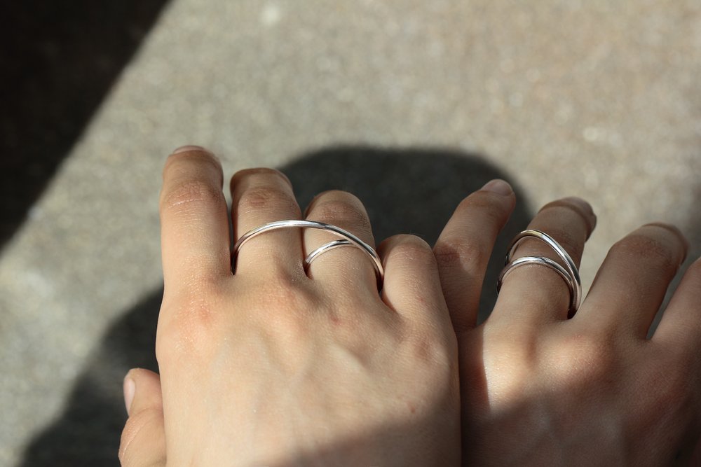 ORBIT DOUBLE FINGER RING - MIRTA jewelry