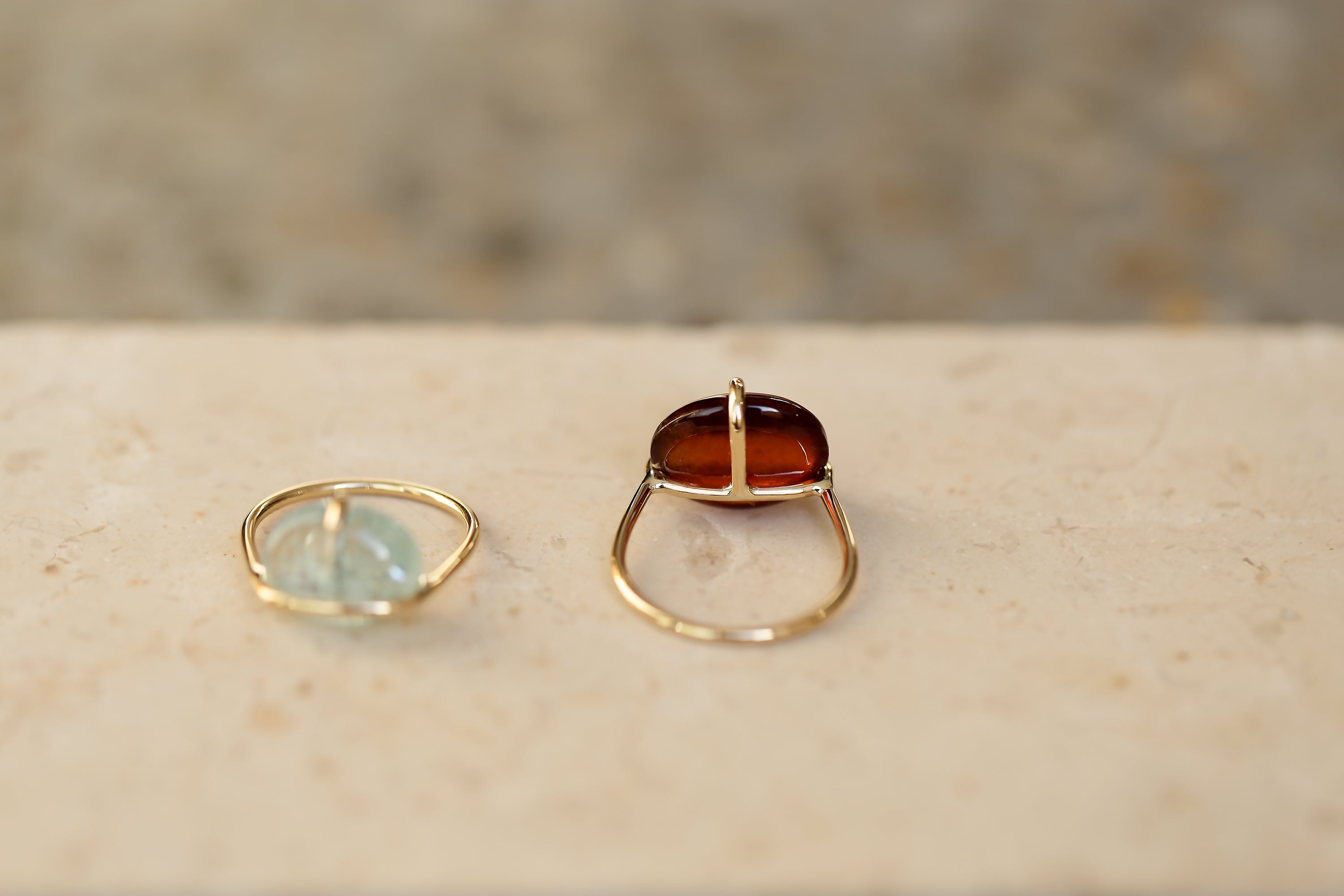 BANDED GARNET RING - MIRTA jewelry