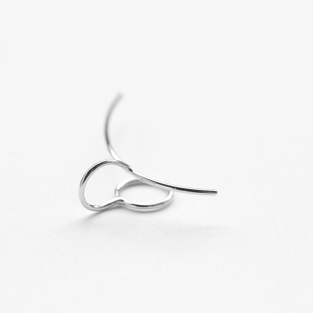 CIRCLE & LONG LINE EAR CUFF - MIRTA jewelry