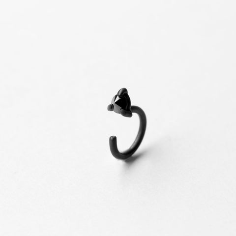 DIAMOND THORN OXIDIZED EARRING