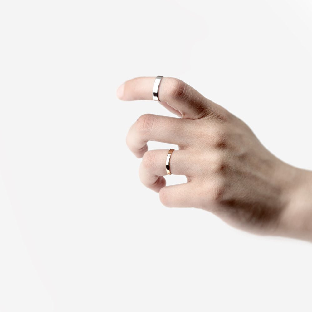 ESSENTIAL GOLD FLAT BAND RING - MIRTA jewelry