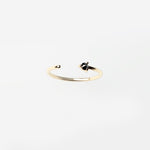 REVERSE BLACK DIAMOND GOLD RING