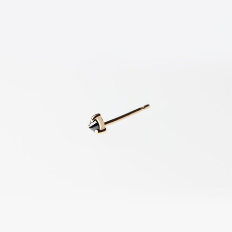 REVERSE BLACK DIAMOND GOLD STUD