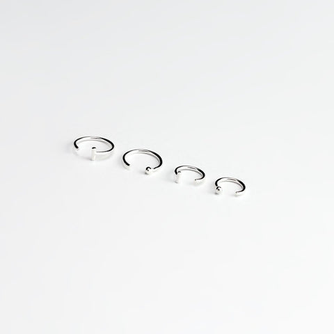 ESSENTIAL DOT SILVER HOOP EARRING