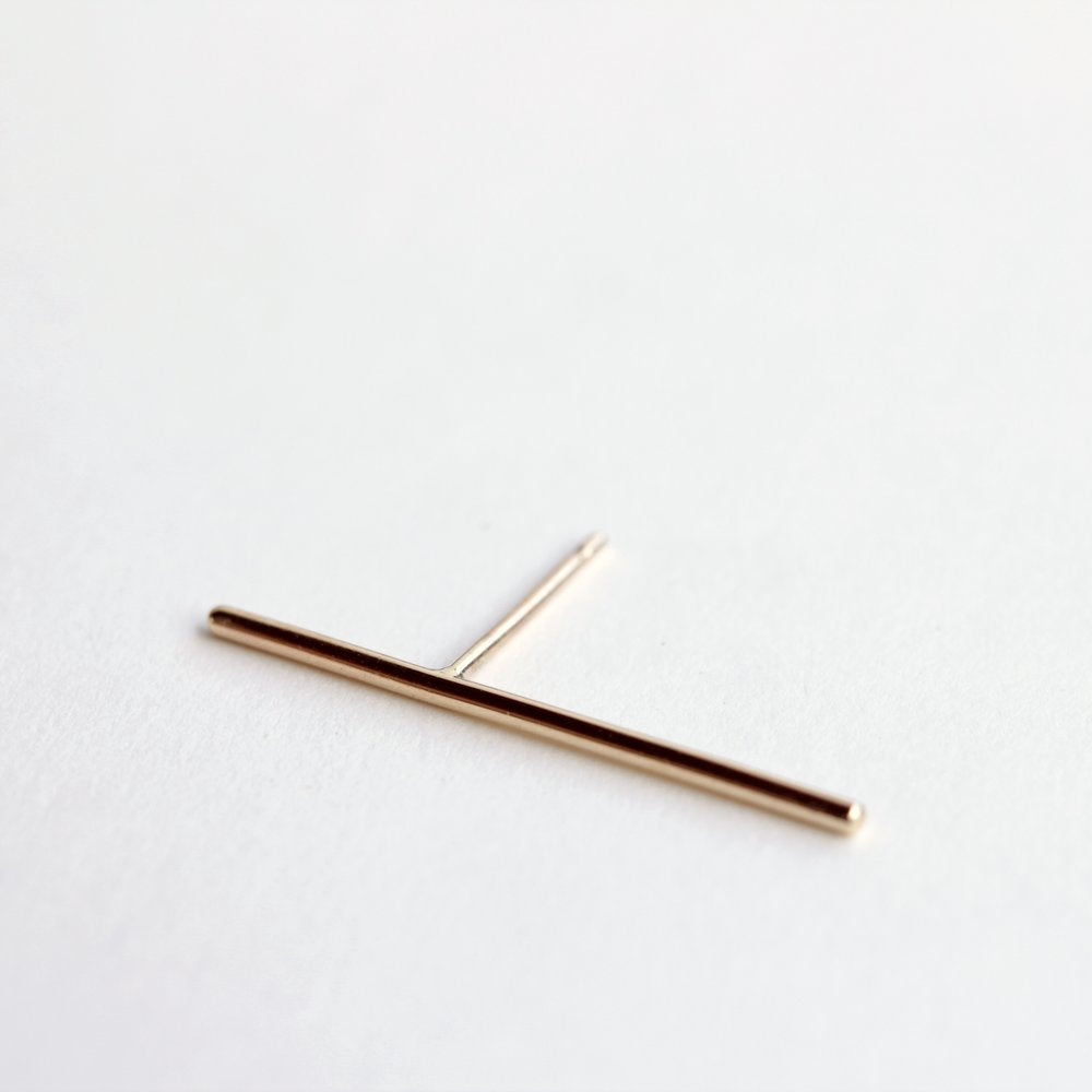 GOLD THIN LINE EARRING - MIRTA jewelry