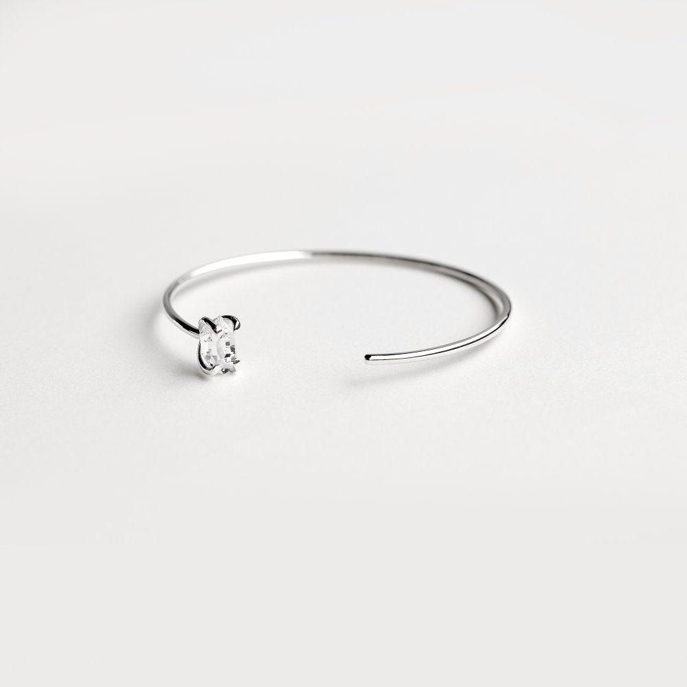 SILVER EYE CUFF BRACELET - MIRTA jewelry