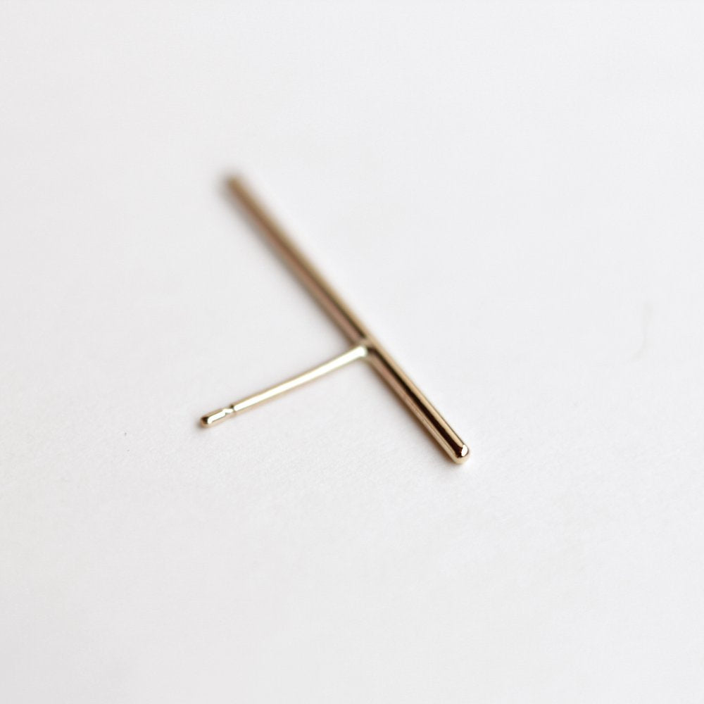 GOLD THIN LINE EARRING - MIRTA jewelry