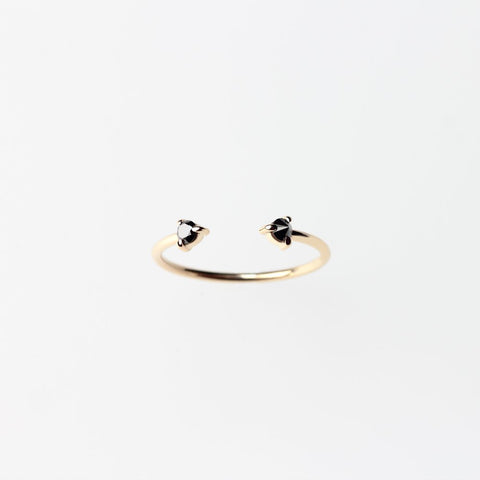 REVERSE DOUBLE BLACK DIAMOND RING