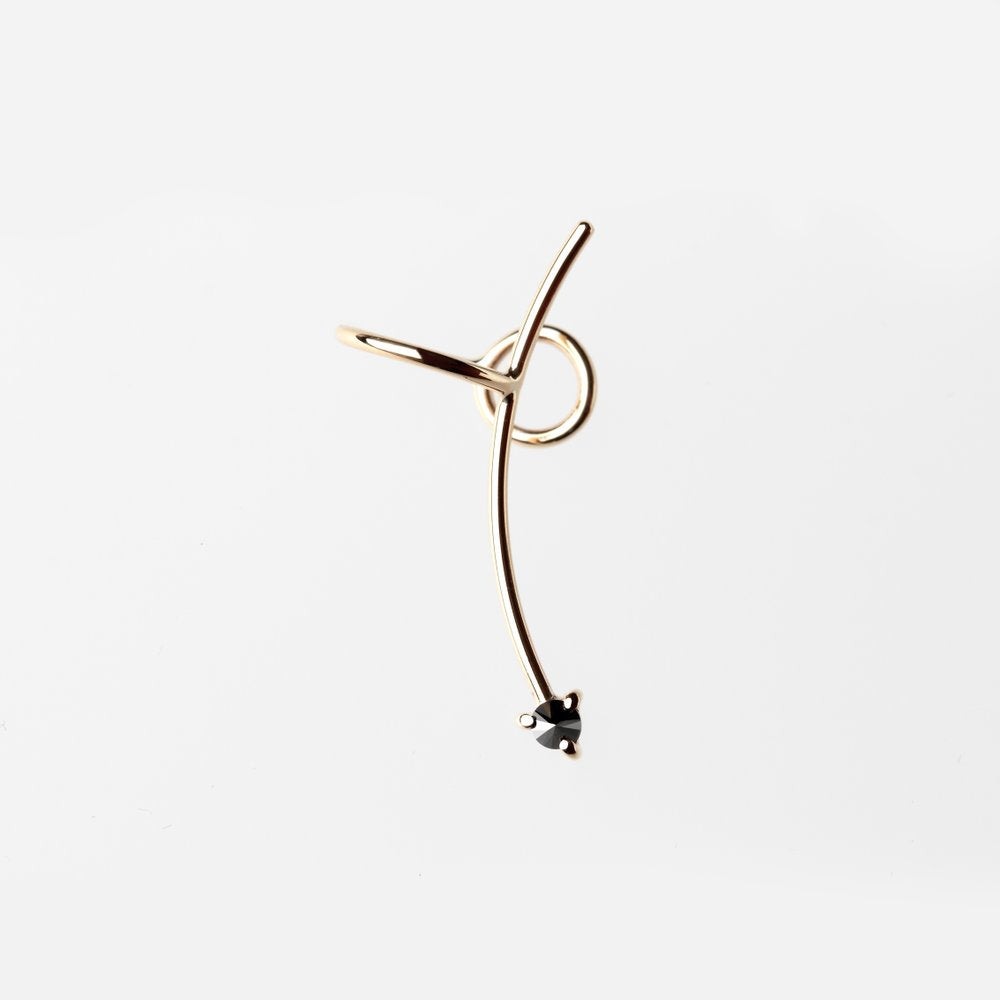 REVERSE BLACK DIAMOND EAR CUFF - MIRTA jewelry