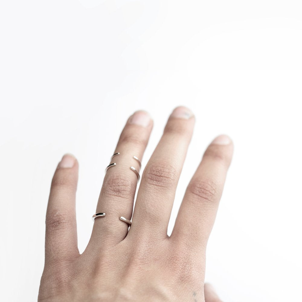 ESSENTIAL OPEN BAND SILVER RING - MIRTA jewelry
