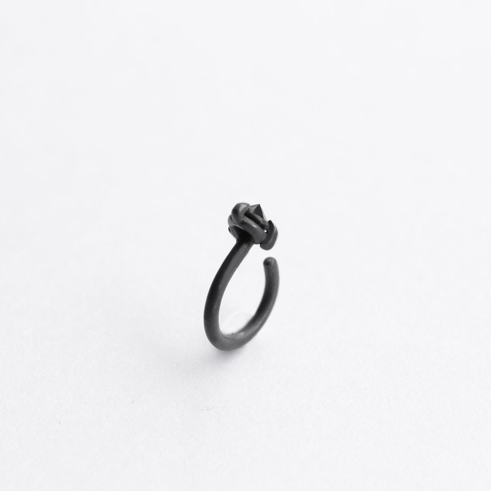 DIAMOND THORN OXIDIZED EARRING - MIRTA jewelry
