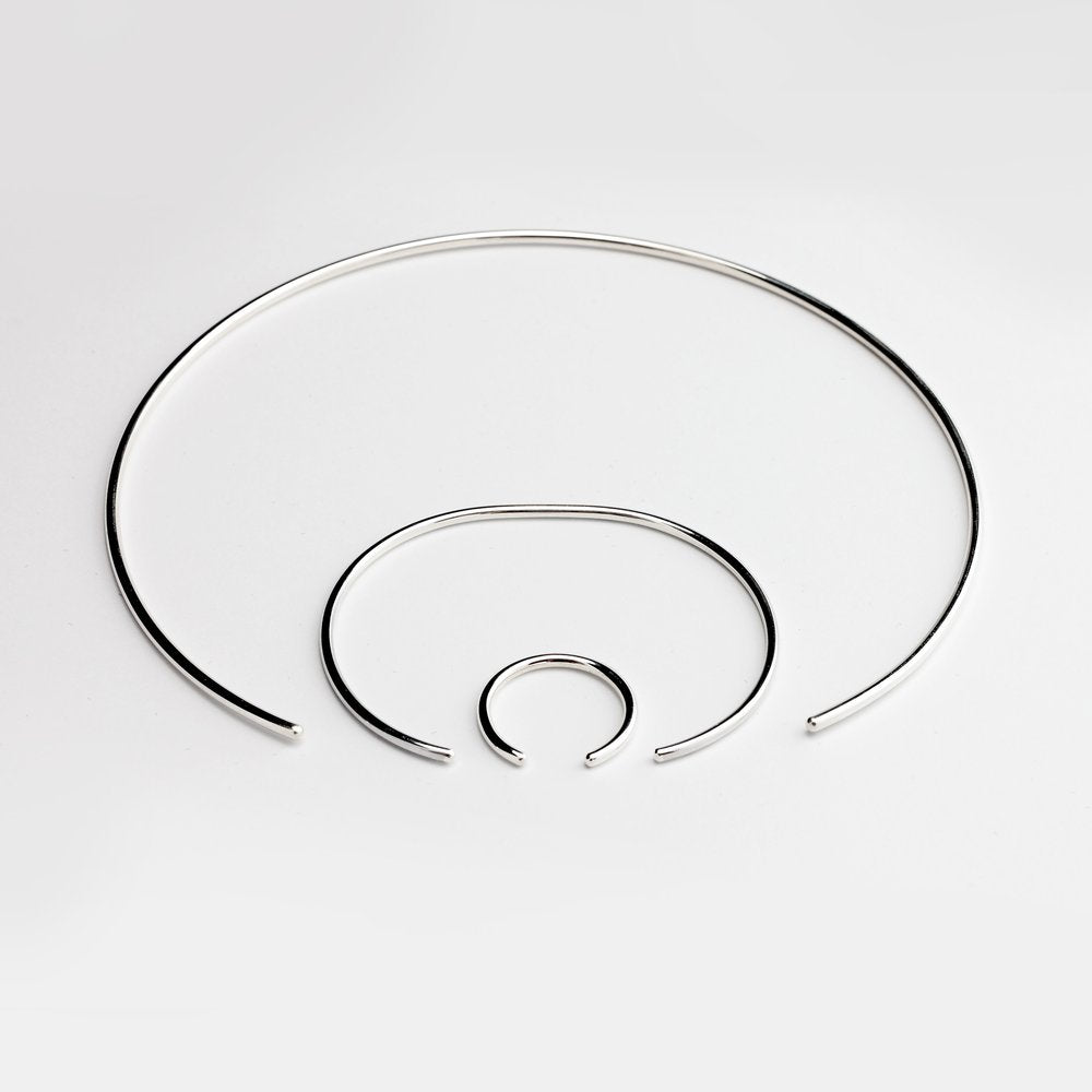 ESSENTIAL SILVER CHOKER NECKLACE - MIRTA jewelry