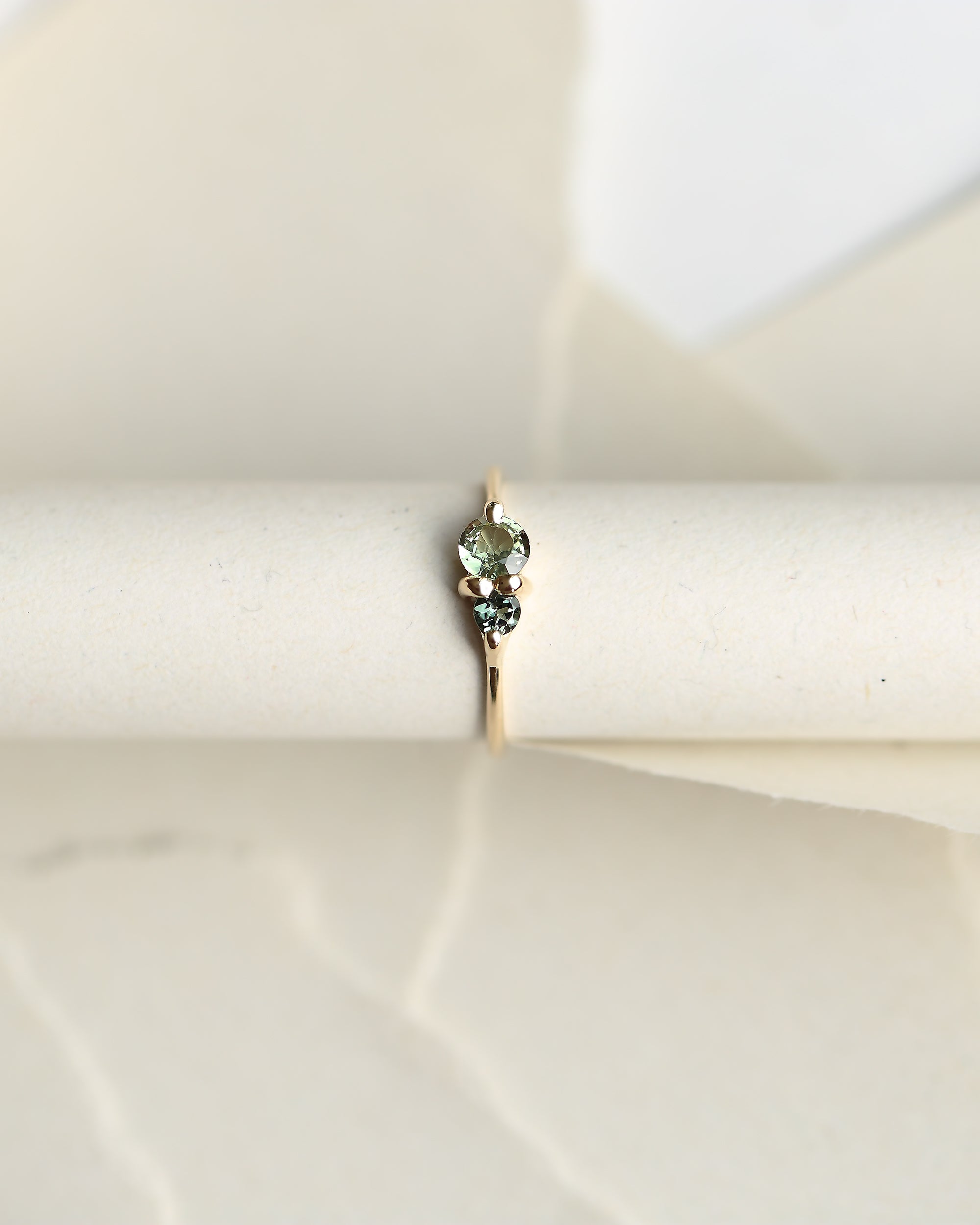 PAIRED SAPPHIRE AND TOURMALINE RING - MIRTA jewelry