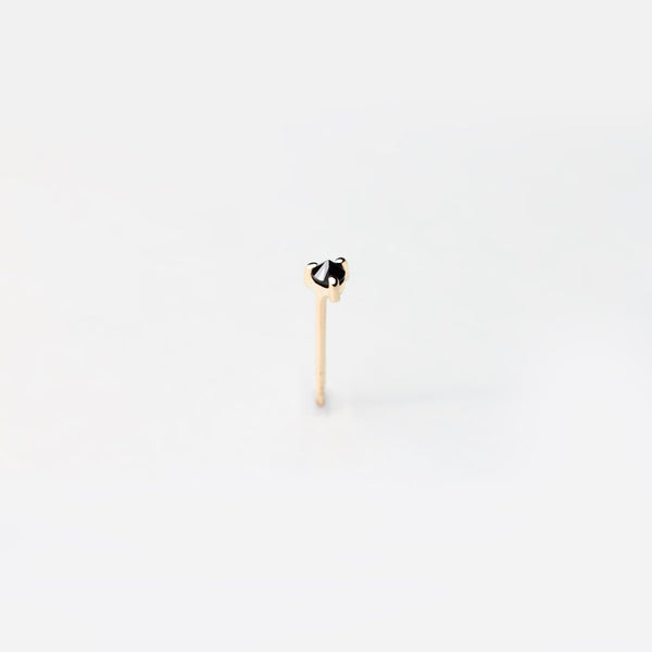 REVERSE BLACK DIAMOND GOLD STUD - MIRTA jewelry