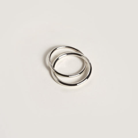 SILVER LOVERS RING
