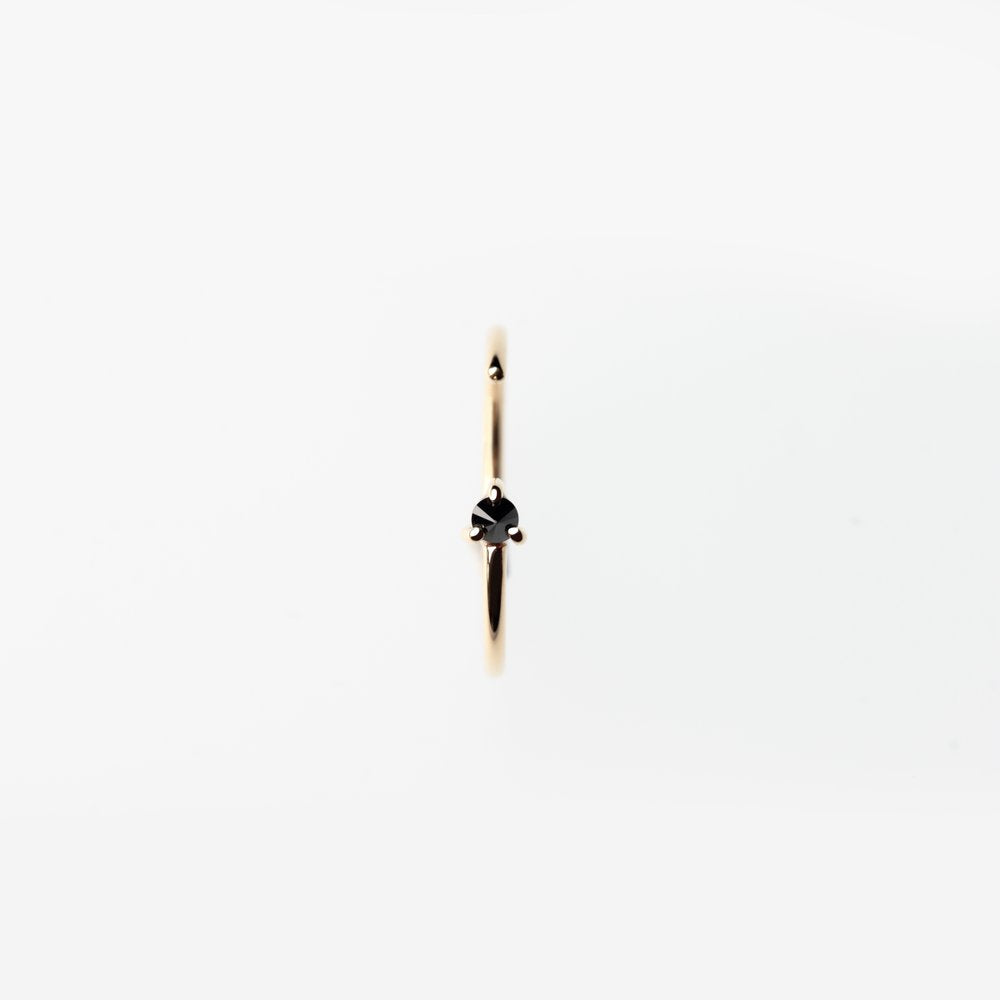 REVERSE BLACK DIAMOND GOLD RING - MIRTA jewelry
