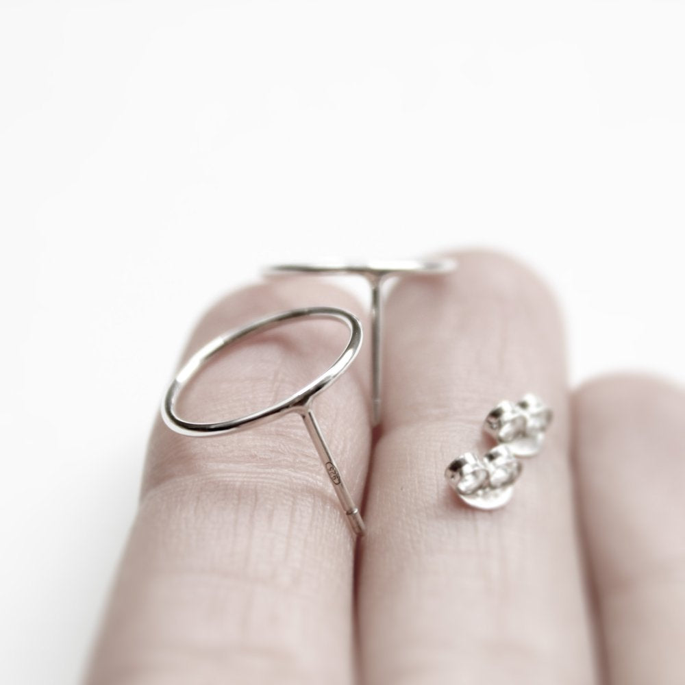 SILVER CIRCLES EARRINGS - MIRTA jewelry