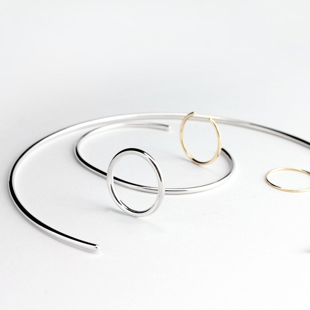 ESSENTIAL SILVER CUFF BRACELET - MIRTA jewelry