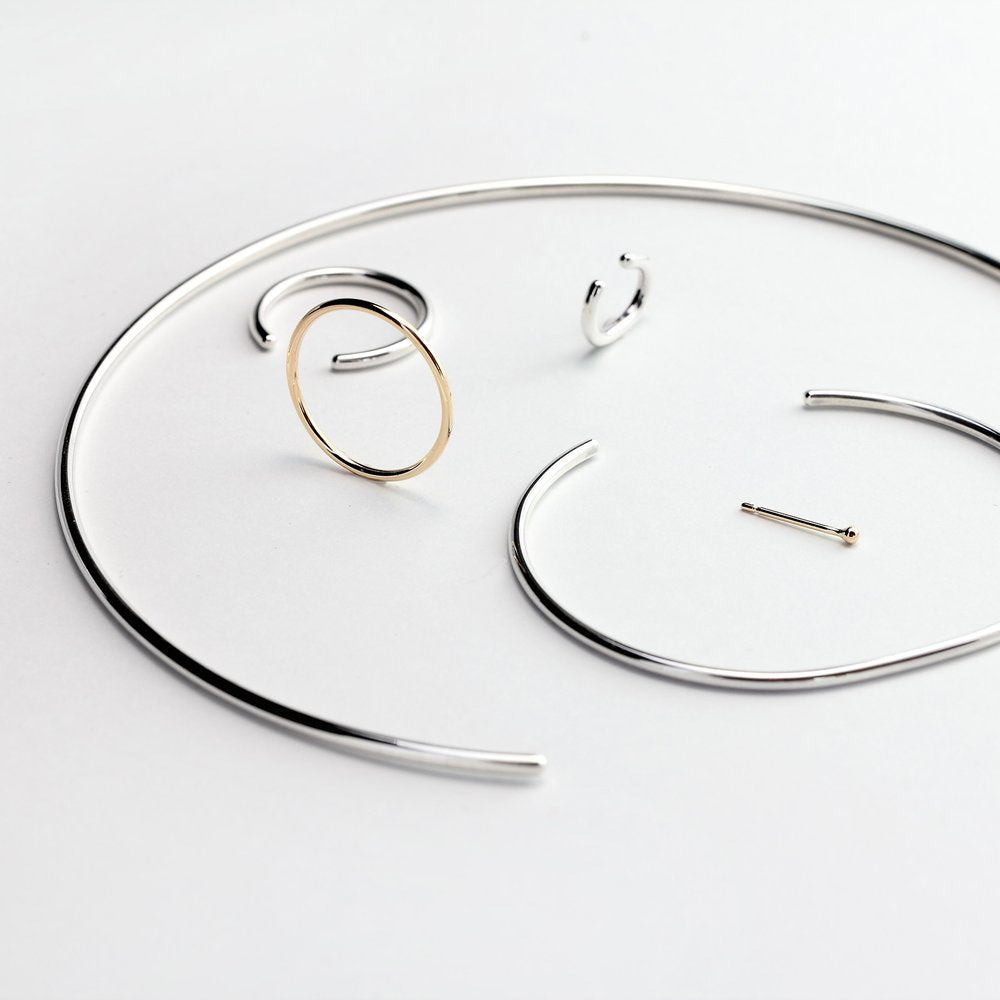 ESSENTAL SILVER EAR CUFF - MIRTA jewelry
