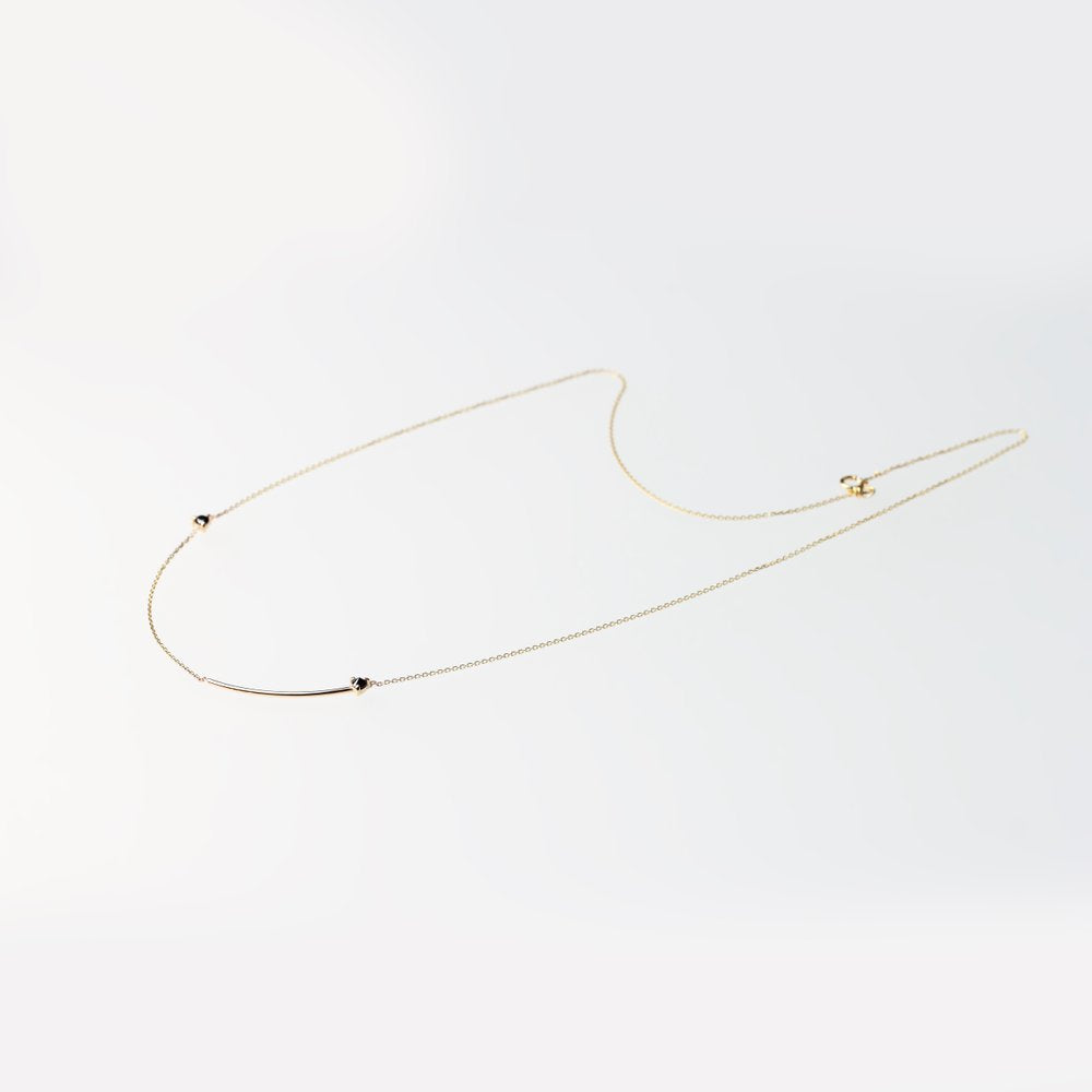 REVERSE DOUBLE BLACK DIAMOND NECKLACE - MIRTA jewelry