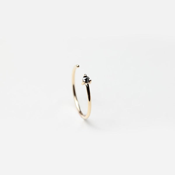 REVERSE BLACK DIAMOND GOLD RING - MIRTA jewelry