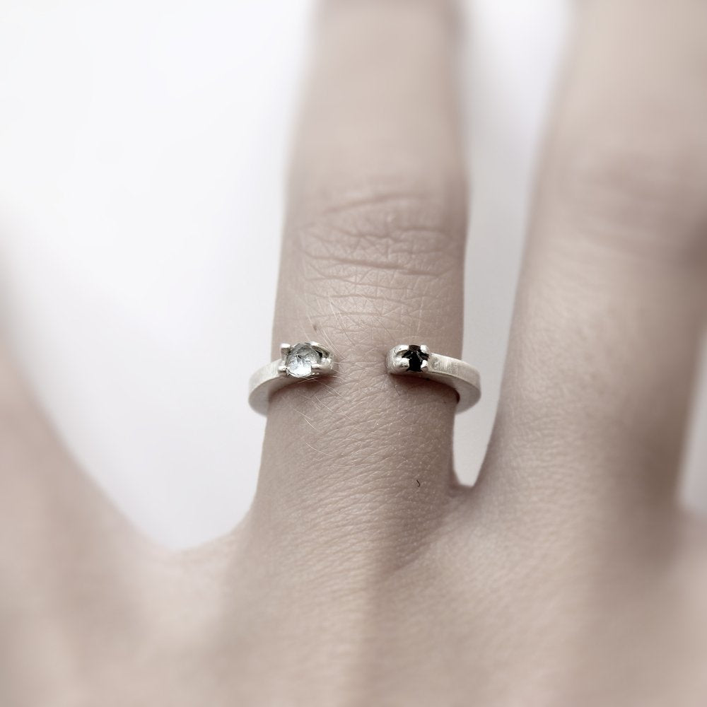 TWO SILVER RING - MIRTA jewelry