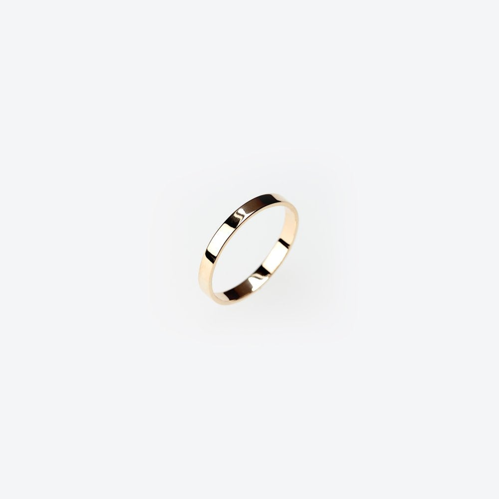 ESSENTIAL GOLD FLAT BAND RING - MIRTA jewelry